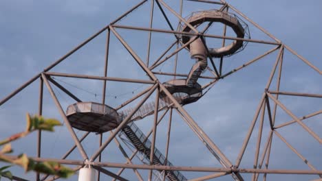 reveal-shot-of-tetraeder-massive-steel-pyramid-and-observation-platform