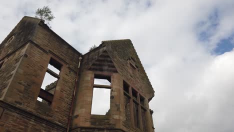 Close-up-of-an-old,-ruined-building-on-the-site-of-the-old-Hartwood-Hospital