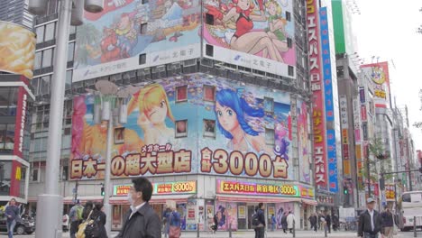 Large-Colorful-Advertisements-on-Side-of-Buildings-in-Harajuku-Japan