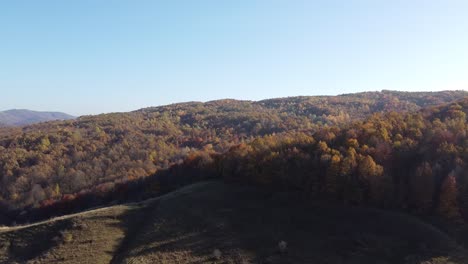Aerial-view-of-hills-on-autumn-season