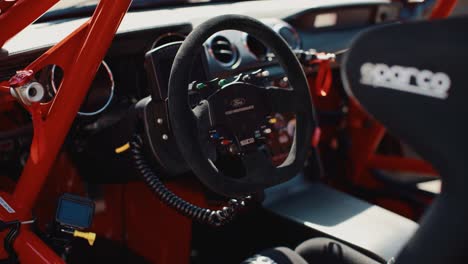 Stripped-Down-Interior-of-a-Ford-Mustang-GT3-Race-Car