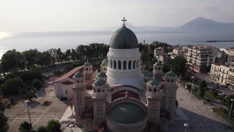 Greek-Orthodox-Church-of-Saint-Andrew-on-coastline-of-Patras