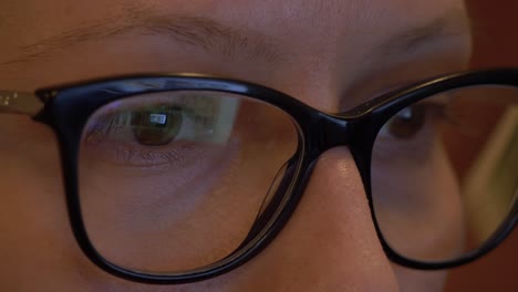 Closeup-Of-Woman-With-Glasses-Browsing-The-Internet