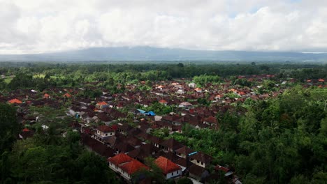 Traditional-Bali-Village-Surrounded-By-Tropical-Forest-Tree-Near-In-Bali,-Indonesia