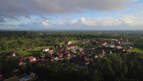 Ubud-area-surrounded-By-Tropical-Forest,-Indonesia