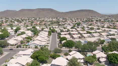 Rising-aerial-shot-of-Arizona's-never-ending-neighborhoods-for-retired-folks