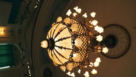 Vertical-view-of-the-central-chandelier-of-the-Congress-of-the-Argentine-Nation,-a-majestic-period-view