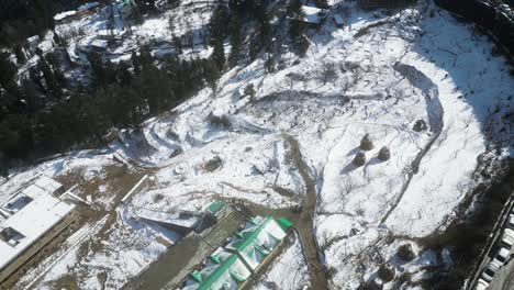 Aerial-view-after-snowfall-in-kufri-shimla