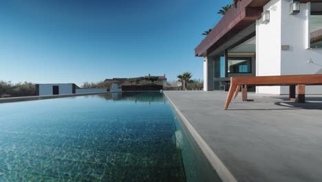 Villa-property-view-of-the-swimming-pool-and-terrace-area-with-a-blue-sunny-sky
