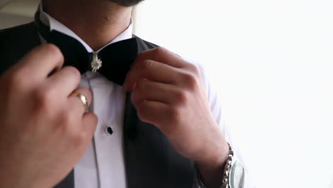 groom-bow-tie-for-wedding---close-up