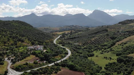 Sanctuary-in-rural-landscape-with-mountains-in-background,-Villamartin-in-Andalusia,-Spain