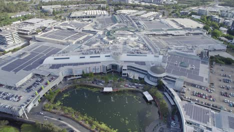 Architectural-Details-Of-Robina-Town-Centre-As-Seen-From-Above-In-Gold-Coast,-QLD,-Australia