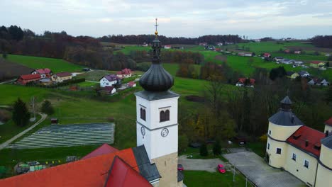 Velika-Nedelja-is-a-charming-town-located-in-the-heart-of-Slovenia,-known-for-its-beautiful-church-and-castle