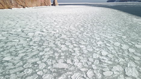 ice-cover-on-the-ocean-in-Perce,-quebec-during-winter