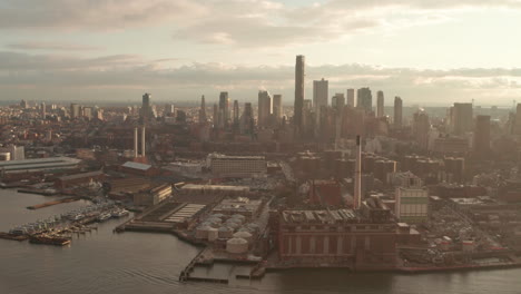 Aerial-slider-shot-of-downtown-Brooklyn-New-York