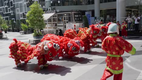 Lion-dance-Chinese-Dragon-in-street-Thailand