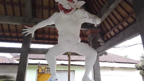 Day-of-Silence-in-Bali,-Nyepi,-Ogoh-Ogoh-Celebration,-Demoniac-Mystic-Sculpture-of-Spiritual-Philosophy,-Malicious-Character