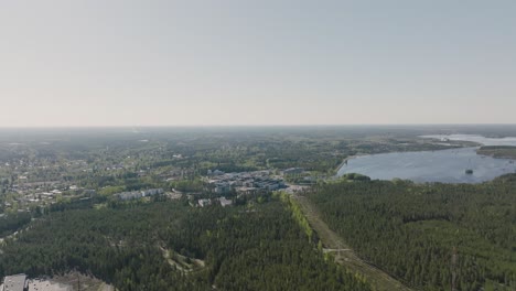 Aerial-footage-of-a-hospital-in-Seinäjoki,-Finland