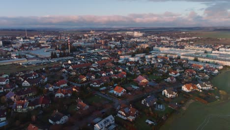 Panoramic-Shot-Of-Svitavy-Beautiful-Residential-Area-With-Green-Nature