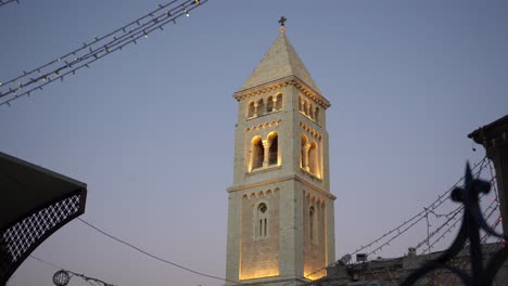 Kirchturm-In-Israel,-Palästina