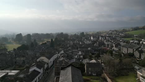 Cinematic-aerial-drone-footage-of-Sedbergh-village,-the-ideal-place-to-escape-to-at-any-time-of-year