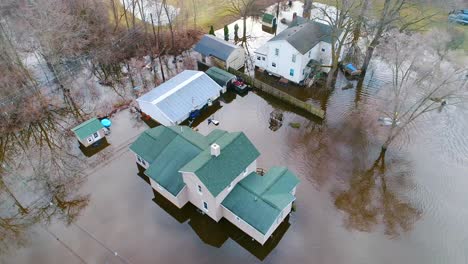 Überschwemmung-Fluss-Katastrophenhilfe-Hurrikan-Sturm-Wohndrohne