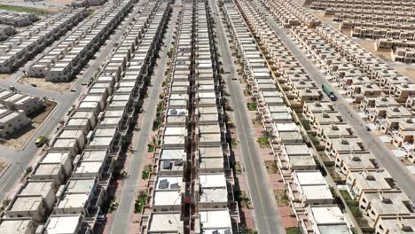Aerial-View-Of-Rows-Of-Modern-Houses-Bahria-Town-Housing-Estate-In-Karachi