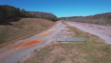 Aerial-of-the-Birmingham-Northern-Beltline,-an-abandoned-highway-project-which-recently-received-approval-of-funds-towards-construction-completion