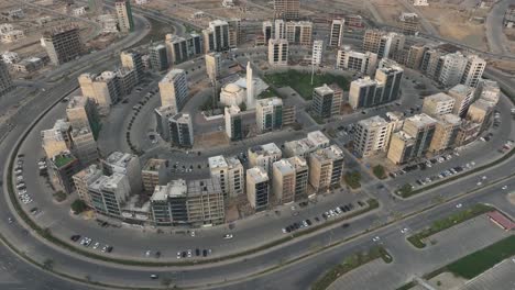 Aerial-Overhead-View-Of-Medway-Commercial-Hub-In-Karachi