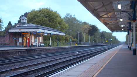 Rural-countryside-train-station-platform-empty-in-Covid-Lockdown-with-no-people