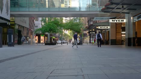 Sydney,-Australia---September-23,-2021:-Isolated-Pitt-Street-Mall-in-Retail-Sector-near-Myer-Due-to-Coronavirus
