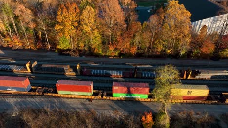 Shipping-container-train-cars-on-railroad