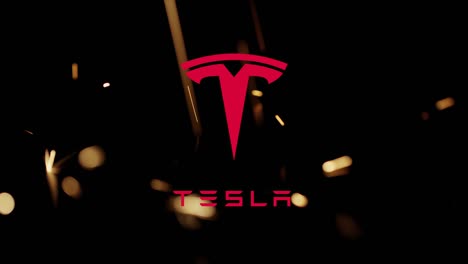 Editorial-Ilustrativa-Del-ícono-De-Tesla-Que-Aparece-Con-Fuegos-Artificiales-Brillantes