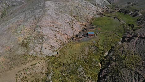 Breathtaking-wide-aerial-shot-of-the-Andes-Mountains-in-Bolivia