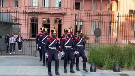 Honor-guard-soldiers-marching-with-a-box-in-which-to-retire-the-national-flag