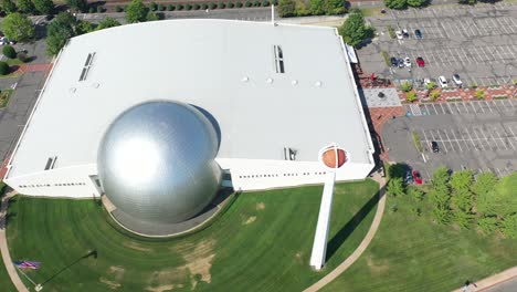 Basketball-Hall-of-Fame-Luftaufnahme,-4K-Video