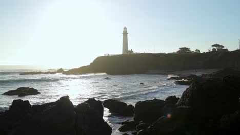 Pescadero-Pigeon-Point-Light-House-Bei-Sonnenuntergang,-Kalifornien-15