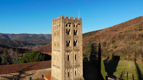 Aerial:-abbey-of-the-9th-century-in-southern-france