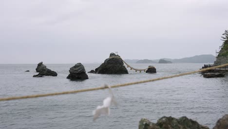 Wedded-Rocks-on-the-Coastline-of-Ise,-Mie-Japan