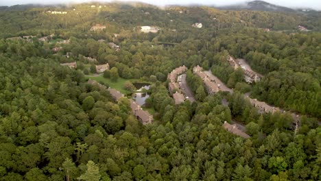 aerial-push-into-chetola-resort-near-blowing-rock-nc,-north-carolina