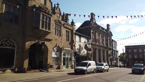 Wide-shot-of-Wrexham's-high-street