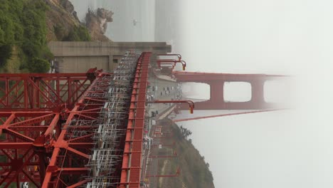 View-of-the-Golden-Gate-Bridge-from-the-northern-side-on-a-foggy-day
