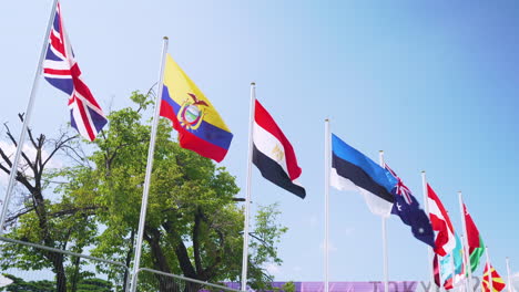 Flags-of-countries-fly-at-Tokyo-Olympic-and-Paralympic-Games