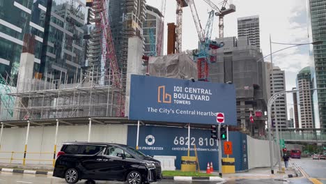 Baufortschritt-Der-Ioi-Central-Boulevard-Towers,-Neuentwicklung-In-Der-Innenstadt-Von-Singapur