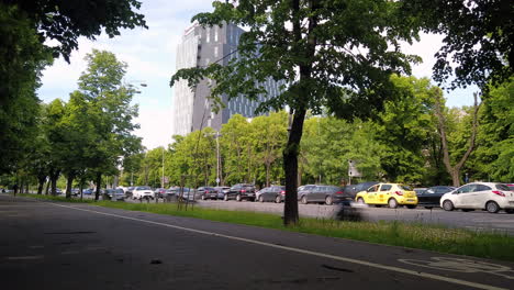 Aviatorilor-boulevard-time-lapse,-Bucharest-Romania