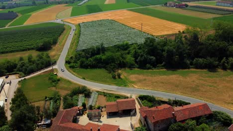 Areal-view-of-a-road-in-the-beautiful-Italian-countryside