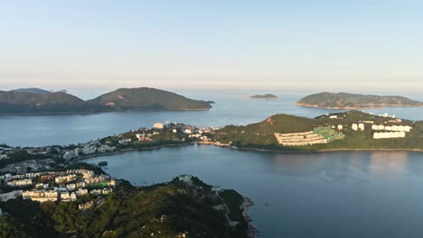 Stanley-Mountain-and-Secret-Village-in-Hong-Kong,-Aerial-Drone-View