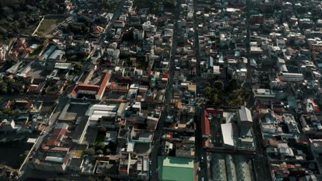 Aerial-View-Of-The-City-Of-Baños-De-Agua-Santa-At-Daytime-In-Ecuador's-Tungurahua-Province