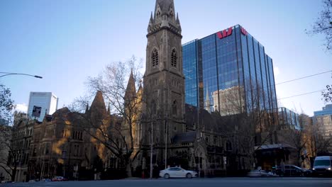 Timelapse-De-La-Ciudad-Urbana-En-Melbourne,-Australia