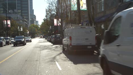 driving-down-robson-st-on-fall-autumn-day